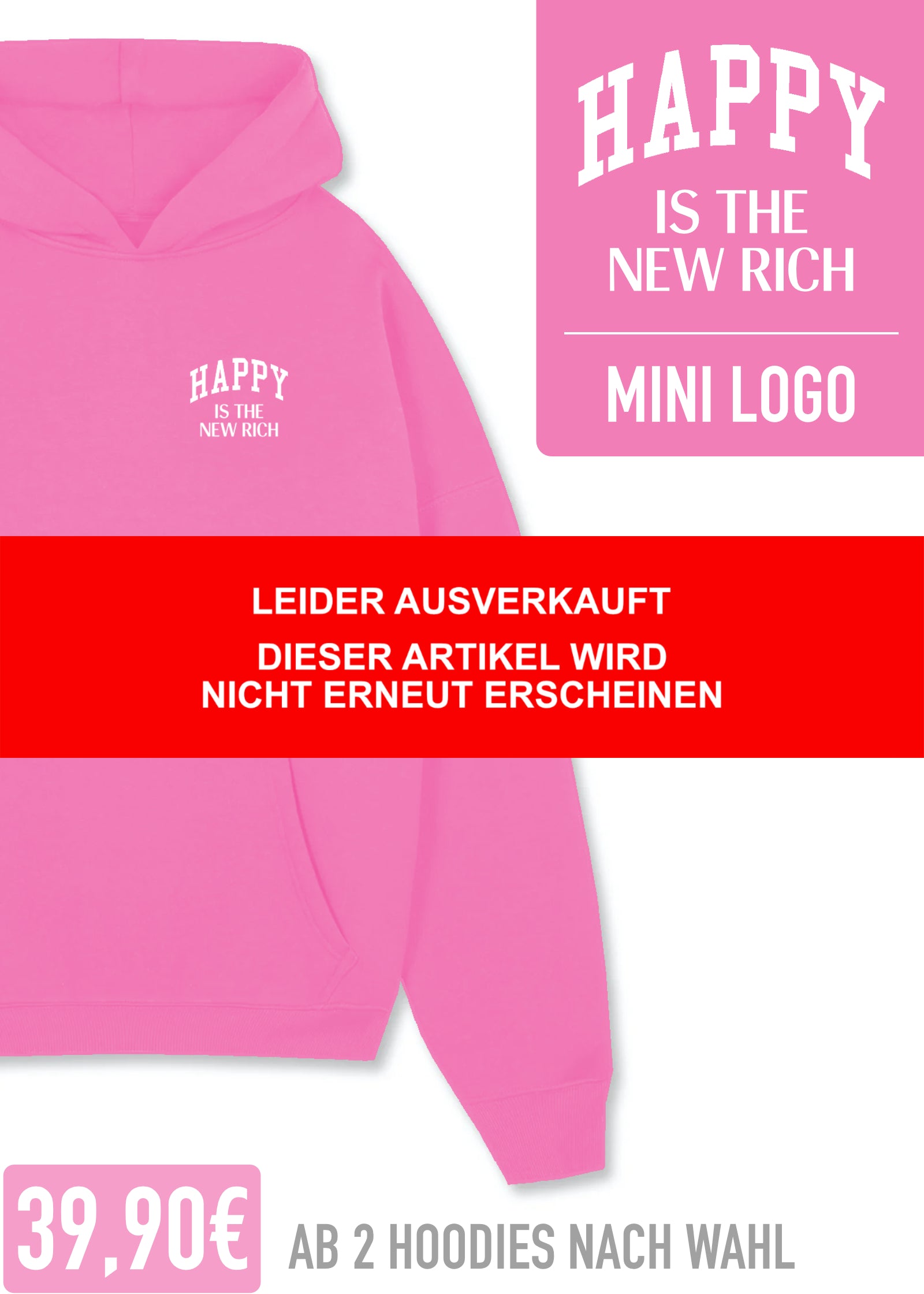 HAPPY IS THE NEW RICH MINI (PINK)