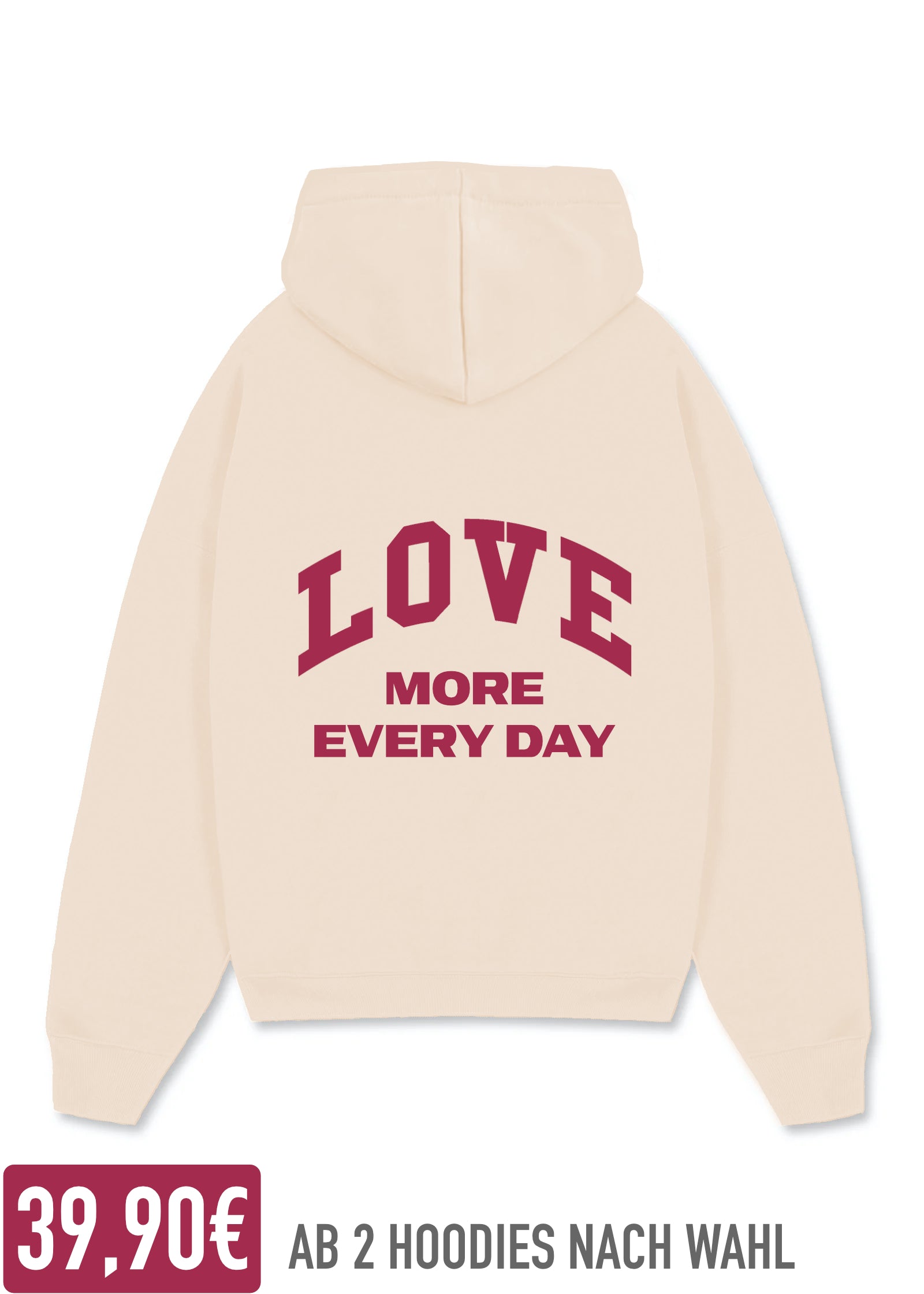 LOVE MORE (BURGUNDY / CREME)